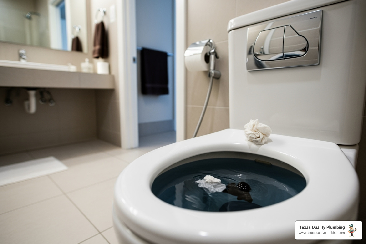 clogged toilet Houston