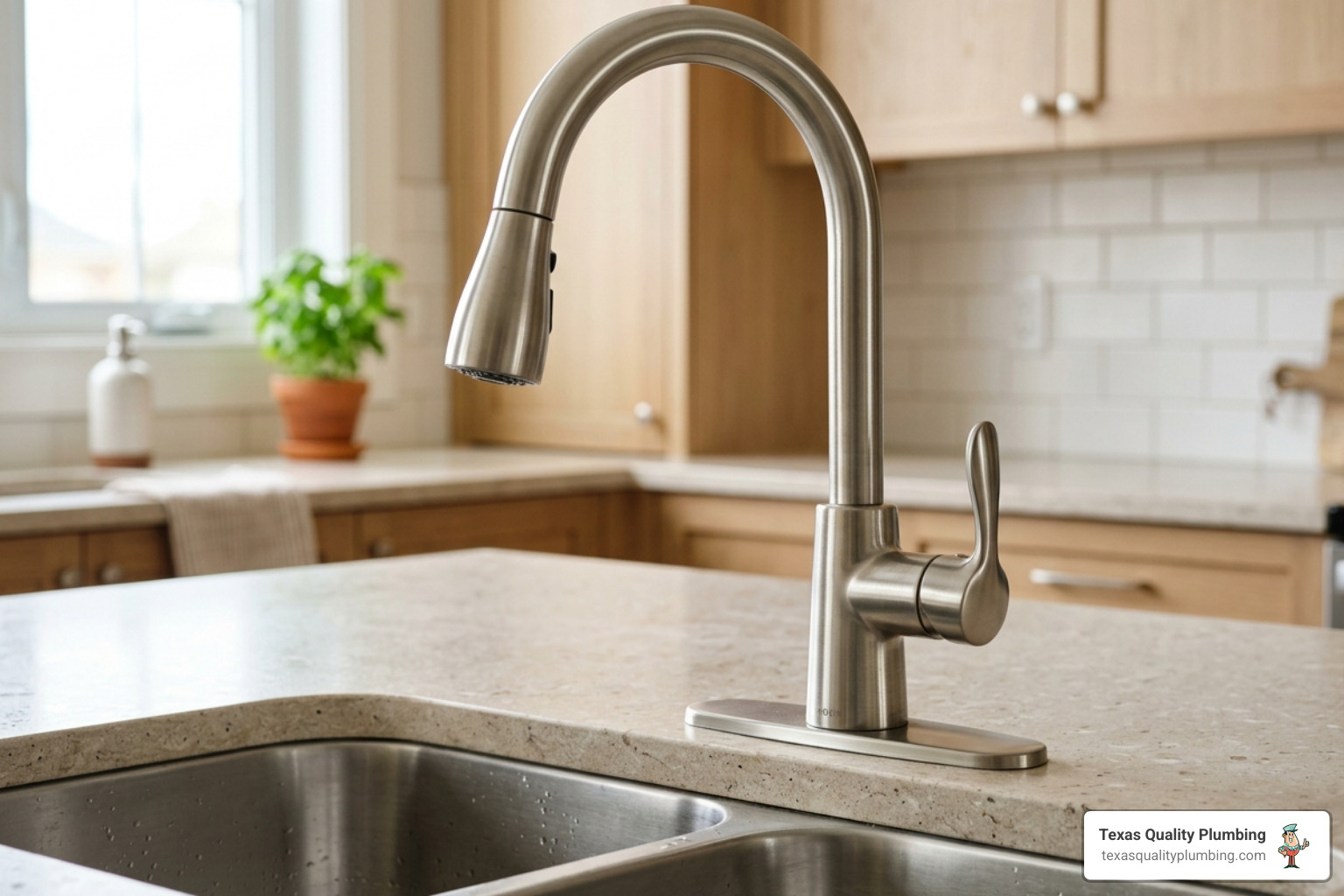 Cypress, TX 7 modern high-arc kitchen faucet in a Houston home - how upgrading fixtures improves function and home value